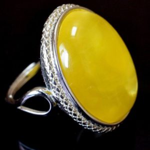 Shop Amber Rings! Natural Butter Amber Ring 925 Sterling Silver Adjustable Size | Natural genuine Amber rings, simple unique handcrafted gemstone rings. #rings #jewelry #shopping #gift #handmade #fashion #style #affiliate #ad