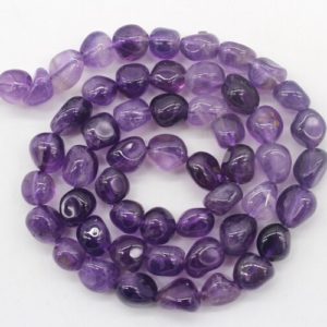Shop Amethyst Chip & Nugget Beads! 6-8mm Nugget Natural amethyst beads,Irregular Gemstone beads,Smooth Loose Amethyst Pebble beads,Jewelry making beads-15.5 -NST1220-7 | Natural genuine chip Amethyst beads for beading and jewelry making.  #jewelry #beads #beadedjewelry #diyjewelry #jewelrymaking #beadstore #beading #affiliate #ad