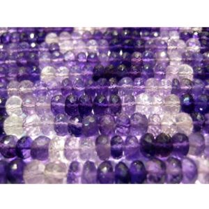 Shop Amethyst Faceted Beads! 8mm Purple Amethyst Shaded Micro Faceted Rondelles, Purple Amethyst Rondelle, Faceted Purple Amethyst For Jewelry (4IN To 8IN Options) | Natural genuine faceted Amethyst beads for beading and jewelry making.  #jewelry #beads #beadedjewelry #diyjewelry #jewelrymaking #beadstore #beading #affiliate #ad