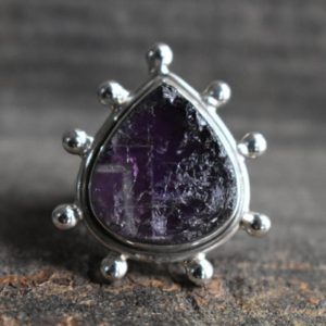 Shop Amethyst Rings! natural amethyst druzy ring,natural amethyst ring,925 silver ring,oval shape ring,amethyst druzy ring,amethyst gemstone ring | Natural genuine Amethyst rings, simple unique handcrafted gemstone rings. #rings #jewelry #shopping #gift #handmade #fashion #style #affiliate #ad