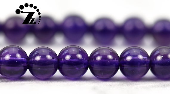 Grade Aa Amethyst Smooth Round Beads,purple Amethyst,crystal Quartz,natural,deep Purple Color,4mm 8mm For Choice,15" Full Strand