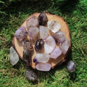 Shop Tumbled Amethyst Crystals & Pocket Stones! Brandenberg Amethyst or Clear Lightly Tumbled | Natural genuine stones & crystals in various shapes & sizes. Buy raw cut, tumbled, or polished gemstones for making jewelry or crystal healing energy vibration raising reiki stones. #crystals #gemstones #crystalhealing #crystalsandgemstones #energyhealing #affiliate #ad
