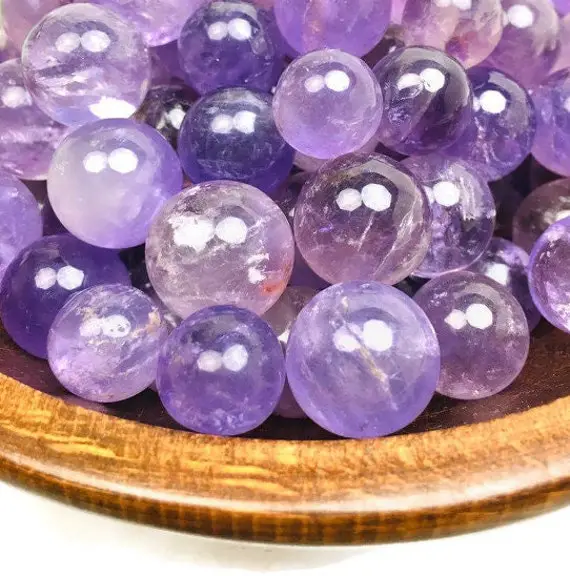 Amethyst Crystal Spheres (1-10 Pcs) Mini Amethyst Crystal Ball Xxs Crystal Sphere Quartz Purple Tumbled Amethyst