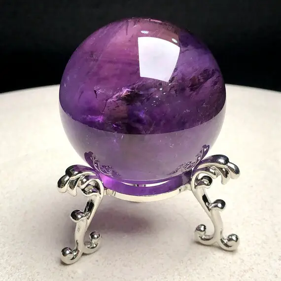 1.89"natural Ametrine Sphere/tibetan Himalayan High Altitude Amethyst Ball/ametrine Purple Crystal Ball/reiki Healing/scrying Crystal Gift