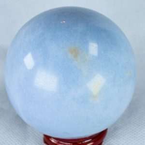 Shop Angelite Shapes! Angelite Sphere 2.6"weighs 1.03 pounds | Natural genuine stones & crystals in various shapes & sizes. Buy raw cut, tumbled, or polished gemstones for making jewelry or crystal healing energy vibration raising reiki stones. #crystals #gemstones #crystalhealing #crystalsandgemstones #energyhealing #affiliate #ad