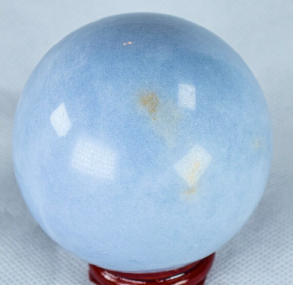 Angelite Sphere 2.6"weighs 1.03 Pounds