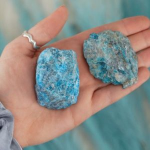 Shop Raw & Rough Apatite Stones! Large Raw Blue Apatite Stone | Natural genuine stones & crystals in various shapes & sizes. Buy raw cut, tumbled, or polished gemstones for making jewelry or crystal healing energy vibration raising reiki stones. #crystals #gemstones #crystalhealing #crystalsandgemstones #energyhealing #affiliate #ad