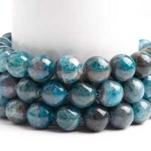 Shop Apatite Round Beads! Natural Blue Green Apatite Gemstone Grade A Round 10mm Loose Beads | Natural genuine round Apatite beads for beading and jewelry making.  #jewelry #beads #beadedjewelry #diyjewelry #jewelrymaking #beadstore #beading #affiliate #ad