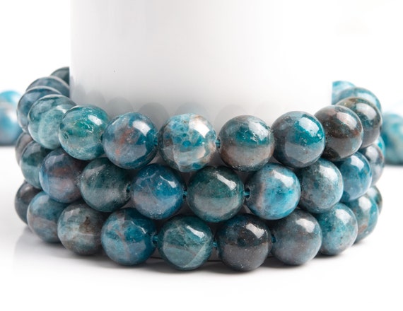 Natural Blue Green Apatite Gemstone Grade A Round 10mm Loose Beads