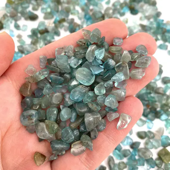 20g Of Blue Gem Apatite, Mini Tumbled Stones, Tumbled Crystal, Tumbled Blue Apatite, Blue Apatite, Crystal Chips