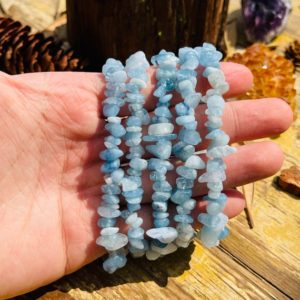 Shop Aquamarine Chip & Nugget Beads! AAA Natural Aquamarine Chip Bracelet,Healing Braclet,Stretchy Chip Beads Bracelet,Chip Stretchy String Bracelet.7.5 Inches Bracelet. | Natural genuine chip Aquamarine beads for beading and jewelry making.  #jewelry #beads #beadedjewelry #diyjewelry #jewelrymaking #beadstore #beading #affiliate #ad
