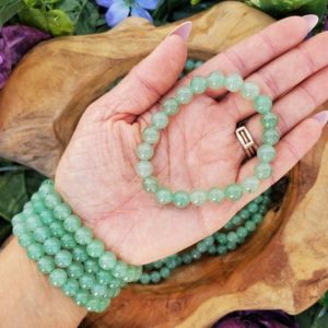 ONE Green Aventurine Bracelet – Heart Chakra – Good Luck Stone – Crystal Jewelry -No. 377 | Natural genuine Array jewelry. Buy crystal jewelry, handmade handcrafted artisan jewelry for women.  Unique handmade gift ideas. #jewelry #beadedjewelry #beadedjewelry #gift #shopping #handmadejewelry #fashion #style #product #jewelry #affiliate #ad