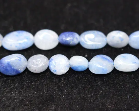 Natural Blue Aventurine Chip Beads,chip Beads,6x8mm Blue Aventurine Chip Nugget Beads,one Strand 15",blue Aventurine Beads.