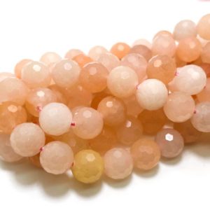 Shop Aventurine Faceted Beads! Pink Aventurine, Natural Aventurine Faceted Round 10mm Loose Gemstone Beads – RNF109 | Natural genuine faceted Aventurine beads for beading and jewelry making.  #jewelry #beads #beadedjewelry #diyjewelry #jewelrymaking #beadstore #beading #affiliate #ad