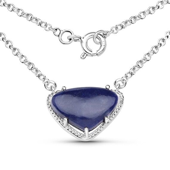 Blue Aventurine Pendant Necklace, Blue Stone Pendant Necklace, Natural Blue Aventurine Fancy Cabachon Pendant For Women, Aventurine Jewelry