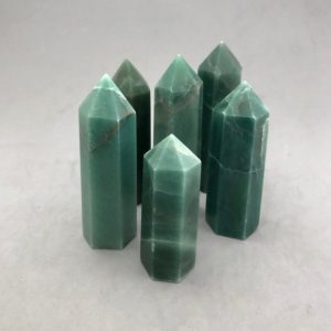 Shop Aventurine Points & Wands! A Green Aventurine Point (2 – 3 1/2" Tall) for Wealth, Abundance, Good Luck, Crystal Magic, Crystal Grids, Prosperity, New Opportunities | Natural genuine stones & crystals in various shapes & sizes. Buy raw cut, tumbled, or polished gemstones for making jewelry or crystal healing energy vibration raising reiki stones. #crystals #gemstones #crystalhealing #crystalsandgemstones #energyhealing #affiliate #ad