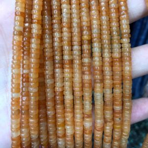 Shop Aventurine Rondelle Beads! 2x4mm Red Aventurine Beads, Natural Gemstone Beads, Rondelle Stone Beads, Semi Precious Beads 15'' | Natural genuine rondelle Aventurine beads for beading and jewelry making.  #jewelry #beads #beadedjewelry #diyjewelry #jewelrymaking #beadstore #beading #affiliate #ad