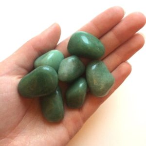 Shop Tumbled Aventurine Crystals & Pocket Stones! Green Quartz Tumbled Stone 15-30mm | Natural genuine stones & crystals in various shapes & sizes. Buy raw cut, tumbled, or polished gemstones for making jewelry or crystal healing energy vibration raising reiki stones. #crystals #gemstones #crystalhealing #crystalsandgemstones #energyhealing #affiliate #ad