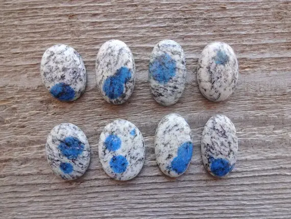 K2 Azurite Cabochon Oval Shape, Natural Blue Raindrop Azurite Granite Gemstone, Rare K2 Azurite For Jewelry Making Pendant