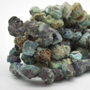 Shop Azurite Chip & Nugget Beads! Raw Natural Azurite Semi-precious Gemstone Chunky Nugget Beads – 13mm – 15mm x 15mm – 22mm – 15" strand | Natural genuine chip Azurite beads for beading and jewelry making.  #jewelry #beads #beadedjewelry #diyjewelry #jewelrymaking #beadstore #beading #affiliate #ad
