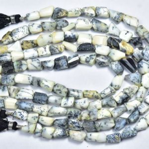 Beautiful Dendritic Opal  Nugget Beads – 9 inches – Natural Faceted Dendritic Opal Nuggets – Size is 8 -12 mm #126 | Natural genuine chip Dendritic Agate beads for beading and jewelry making.  #jewelry #beads #beadedjewelry #diyjewelry #jewelrymaking #beadstore #beading #affiliate #ad