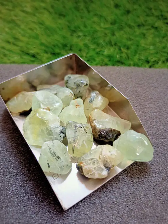 Beautiful Prehnite Tumble - Natural Prehnite Stone - Polished Gemstone - Pocket Crystal - Jewelry Making - Healing Stone - Crystal Shop