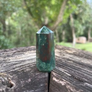 Bloodstone Jasper Point – Crystal Generator – Reiki Charged Energy – Chunky Gemstone Point – Enhance Intuition – Ground Negative Energy | Natural genuine stones & crystals in various shapes & sizes. Buy raw cut, tumbled, or polished gemstones for making jewelry or crystal healing energy vibration raising reiki stones. #crystals #gemstones #crystalhealing #crystalsandgemstones #energyhealing #affiliate #ad
