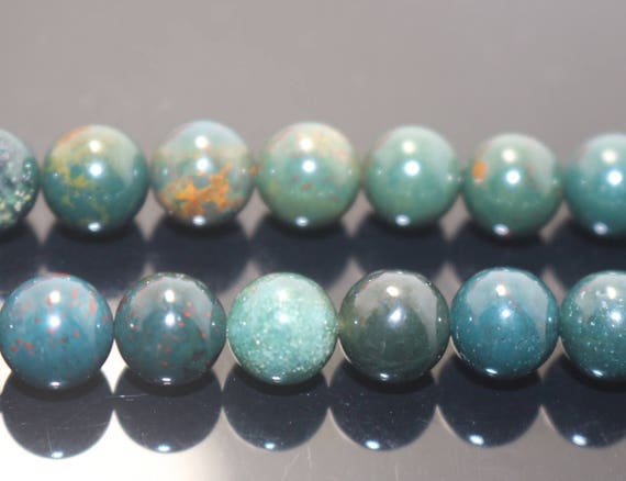 Natural Bloodstone Round Beads,bloodstone Beads,4mm 6mm 8mm 10mm 12mm 14mm 16mm Natural Smooth Beads,one Strand 15",gemstone Beads