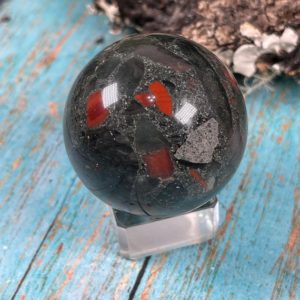 African Bloodstone Sphere – Sefton –  Reiki Charged – Powerful Healing Energy – Grounds Negative Energy – EMPATH CRYSTAL – Crystal Ball | Natural genuine stones & crystals in various shapes & sizes. Buy raw cut, tumbled, or polished gemstones for making jewelry or crystal healing energy vibration raising reiki stones. #crystals #gemstones #crystalhealing #crystalsandgemstones #energyhealing #affiliate #ad