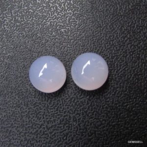 Shop Blue Chalcedony Cabochons! 2 piece Pair 8mm Blue Chalcedony Cabochon Round Gemstone, Natural Blue Chalcedony Round Cabochon Gemstone, Blue Chalcedony Cabochon Gemstone | Natural genuine stones & crystals in various shapes & sizes. Buy raw cut, tumbled, or polished gemstones for making jewelry or crystal healing energy vibration raising reiki stones. #crystals #gemstones #crystalhealing #crystalsandgemstones #energyhealing #affiliate #ad