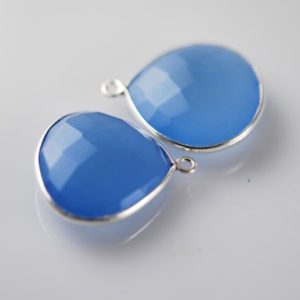 2 Denim blue chalcedony matching pendants 18.00 ON SALE 16.00 | Natural genuine Blue Chalcedony pendants. Buy crystal jewelry, handmade handcrafted artisan jewelry for women.  Unique handmade gift ideas. #jewelry #beadedpendants #beadedjewelry #gift #shopping #handmadejewelry #fashion #style #product #pendants #affiliate #ad