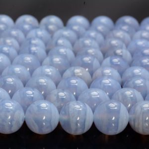 Shop Blue Lace Agate Round Beads! 12MM Chalcedony Blue Lace Agate Gemstone Grdae AAA  Round Loose Beads 7.5 inch Half Strand (90107719-166 ) | Natural genuine round Blue Lace Agate beads for beading and jewelry making.  #jewelry #beads #beadedjewelry #diyjewelry #jewelrymaking #beadstore #beading #affiliate #ad