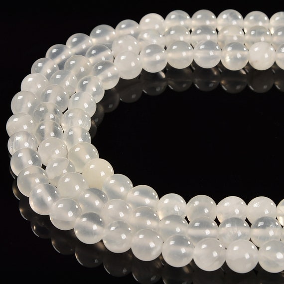 Natural White Calcite Smooth Round Beads Size 4mm 6mm 8mm 10mm 12mm 15.5''strand