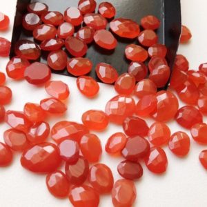 Shop Carnelian Cabochons! 9mm Approx Carnelian Rose Cut Cabochons, Carnelian Faceted Flat Back Cabochons, Loose Carnelian For Jewelry (5Pcs To 10Pcs Options) – PDG4 | Natural genuine stones & crystals in various shapes & sizes. Buy raw cut, tumbled, or polished gemstones for making jewelry or crystal healing energy vibration raising reiki stones. #crystals #gemstones #crystalhealing #crystalsandgemstones #energyhealing #affiliate #ad