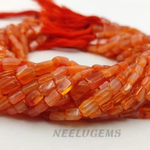 Shop Carnelian Bead Shapes! Natural Carnelian Smooth Rectangle Shape Gemstone Beads,Carnelian Irregular Flat Beads,Carnelian Smooth Beads,Carnelian 4X6-5X9 MM Beads | Natural genuine other-shape Carnelian beads for beading and jewelry making.  #jewelry #beads #beadedjewelry #diyjewelry #jewelrymaking #beadstore #beading #affiliate #ad