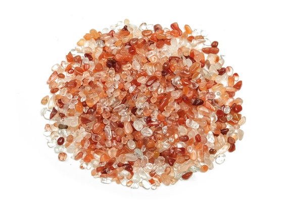 Carnelian Chips - Tumbled Crystal Chips - Natural Carnelian Chips - Healing Carnelian Stones - 2-6mm - Cp1090