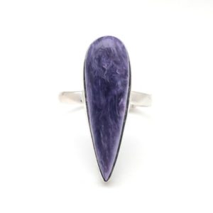 Shop Charoite Rings! Charoite Ring Size 10 // Purple Stone Charoite Ring // Charoite Silver Ring // 925 Sterling Silver // Russian Charoite | Natural genuine Charoite rings, simple unique handcrafted gemstone rings. #rings #jewelry #shopping #gift #handmade #fashion #style #affiliate #ad