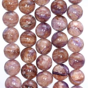 Shop Charoite Round Beads! 9mm Genuine Charoite Gemstone Grade A Brown Round Loose Beads 7.5 inch Half Strand (80004757-460) | Natural genuine round Charoite beads for beading and jewelry making.  #jewelry #beads #beadedjewelry #diyjewelry #jewelrymaking #beadstore #beading #affiliate #ad