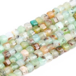 Shop Chrysoprase Faceted Beads! Genuine Natural Multicolor Chrysoprase Loose Beads Beveled Edge Faceted Cube Shape 2-3mm | Natural genuine faceted Chrysoprase beads for beading and jewelry making.  #jewelry #beads #beadedjewelry #diyjewelry #jewelrymaking #beadstore #beading #affiliate #ad