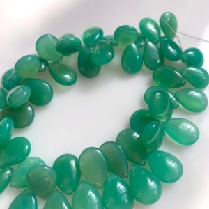 Shop Chrysoprase Bead Shapes! Chrysoprase colored chalcedony flat drops | Natural genuine other-shape Chrysoprase beads for beading and jewelry making.  #jewelry #beads #beadedjewelry #diyjewelry #jewelrymaking #beadstore #beading #affiliate #ad