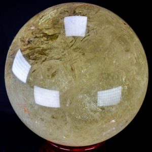 Shop Citrine Shapes! Natural Citrine Sphere 6.1" in Diameter  Weighs over 13.42 pounds | Natural genuine stones & crystals in various shapes & sizes. Buy raw cut, tumbled, or polished gemstones for making jewelry or crystal healing energy vibration raising reiki stones. #crystals #gemstones #crystalhealing #crystalsandgemstones #energyhealing #affiliate #ad