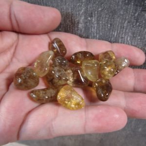 Shop Tumbled Citrine Crystals & Pocket Stones! African Citrine Tumbled Stone 0.5 inch + T448 | Natural genuine stones & crystals in various shapes & sizes. Buy raw cut, tumbled, or polished gemstones for making jewelry or crystal healing energy vibration raising reiki stones. #crystals #gemstones #crystalhealing #crystalsandgemstones #energyhealing #affiliate #ad