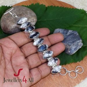Shop Dendritic Agate Jewelry! Dendritic Agate Bracelet, Solid 925 Silver Bracelet, Toggle Bracelet, Marquise Bracelet, Agate Jewelry, AAAmazing Bracelet, Gift For Her | Natural genuine Dendritic Agate jewelry. Buy crystal jewelry, handmade handcrafted artisan jewelry for women.  Unique handmade gift ideas. #jewelry #beadedjewelry #beadedjewelry #gift #shopping #handmadejewelry #fashion #style #product #jewelry #affiliate #ad