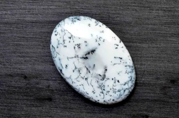 Dendritic Agate Cabochon Stone (35mm X 23mm X 5mm) - Oval Gemstone - Natural Agate Crystal - Loose Cabs