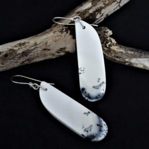 Shop Dendritic Agate Earrings! Dendritic Agate Earrings | Dendritic Opal Dangle Earrings | Merlinite Indigo Gabbro Jewelry | Dendrite Opal | Natural genuine Dendritic Agate earrings. Buy crystal jewelry, handmade handcrafted artisan jewelry for women.  Unique handmade gift ideas. #jewelry #beadedearrings #beadedjewelry #gift #shopping #handmadejewelry #fashion #style #product #earrings #affiliate #ad
