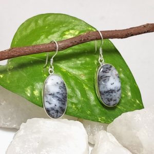 Shop Dendritic Agate Earrings! Dendritic Opal Earrings, 925 Silver Earring, Dendritic Agate Earring, Natural Dendritic Opal, Dendritic Earring, Sale | Natural genuine Dendritic Agate earrings. Buy crystal jewelry, handmade handcrafted artisan jewelry for women.  Unique handmade gift ideas. #jewelry #beadedearrings #beadedjewelry #gift #shopping #handmadejewelry #fashion #style #product #earrings #affiliate #ad