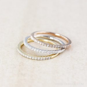 Shop Diamond Rings! Simple Stackable Diamond Rings, 10K Rose Gold, 10k Yellow Gold, or 10k White Gold, Low Profile Ring | Natural genuine Diamond rings, simple unique handcrafted gemstone rings. #rings #jewelry #shopping #gift #handmade #fashion #style #affiliate #ad