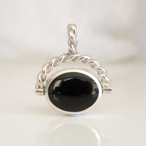 Shop Jet Pendants! Double Sided Swivel Pendant set with Whitby Jet and Labradorite – Handmade- Sterling Silver | Natural genuine Jet pendants. Buy crystal jewelry, handmade handcrafted artisan jewelry for women.  Unique handmade gift ideas. #jewelry #beadedpendants #beadedjewelry #gift #shopping #handmadejewelry #fashion #style #product #pendants #affiliate #ad