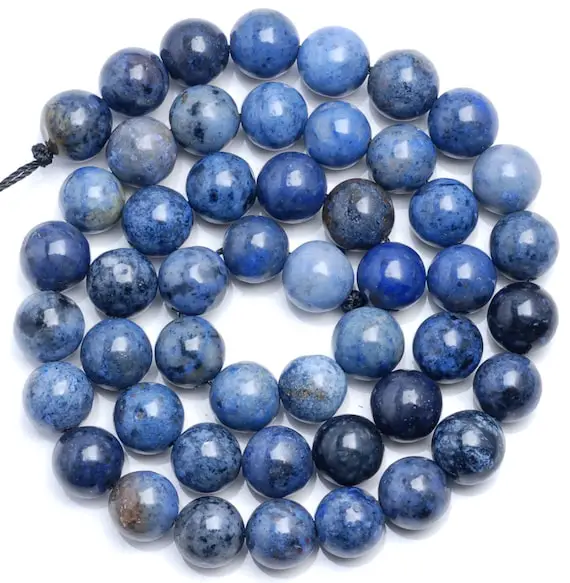 10 Strands 4mm South Africa Dumortierite Dark Blue Gemstone Blue Round Loose Beads 15 Inch Full Strand (80005894-m31 X10)