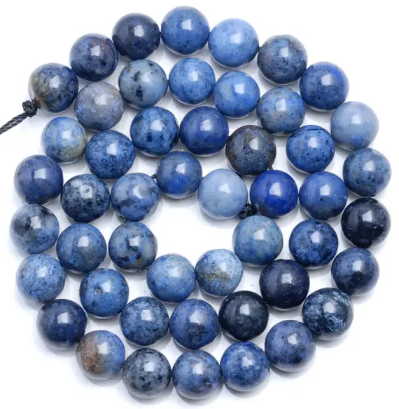 10 Strands 6mm South Africa Dumortierite Blue Gemstone Blue Round 6mm Loose Beads 15.5 Inch Full Strand Bulk Lot (80005259-460 X10)